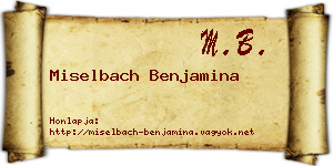 Miselbach Benjamina névjegykártya